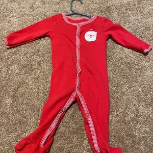 Carter’s red Santa bodysuit size 9 months
